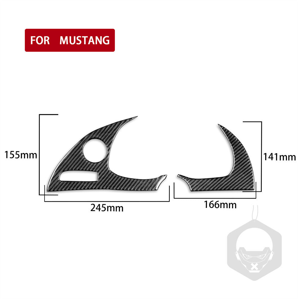 Carbon Fiber Interior Dashboard Panel Decor Cover Fit for Ford for Mustang 1996-2003