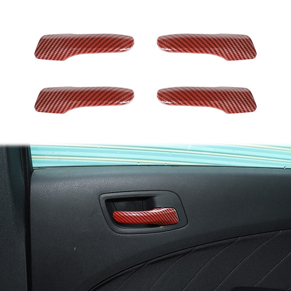 Interior Door Handle Cover Trim for Dodge Charger 2011-2021 Carbon Fiber
