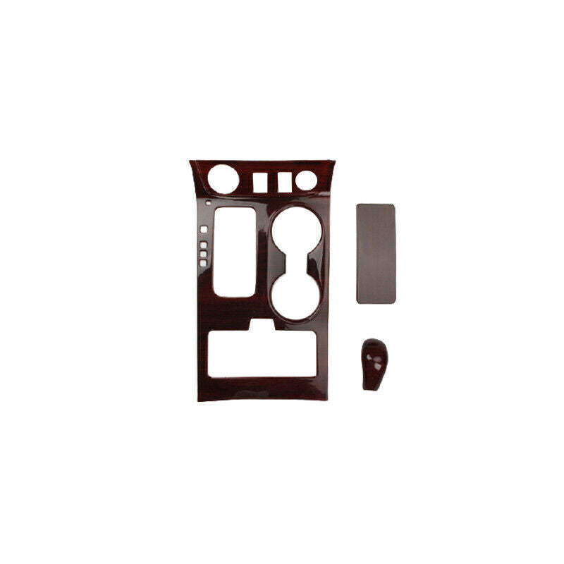 Console Gear Shift Water Cup Panel Trim for Nissan Murano 2015-21 Red Wood Grain