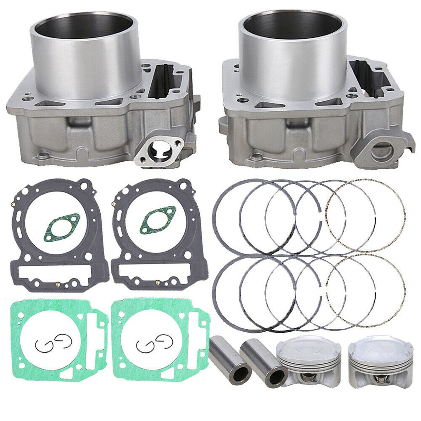 2 Gasket kit 2 CylindersPiston For Can-Am BRP Commander Maverick Outlander 1000