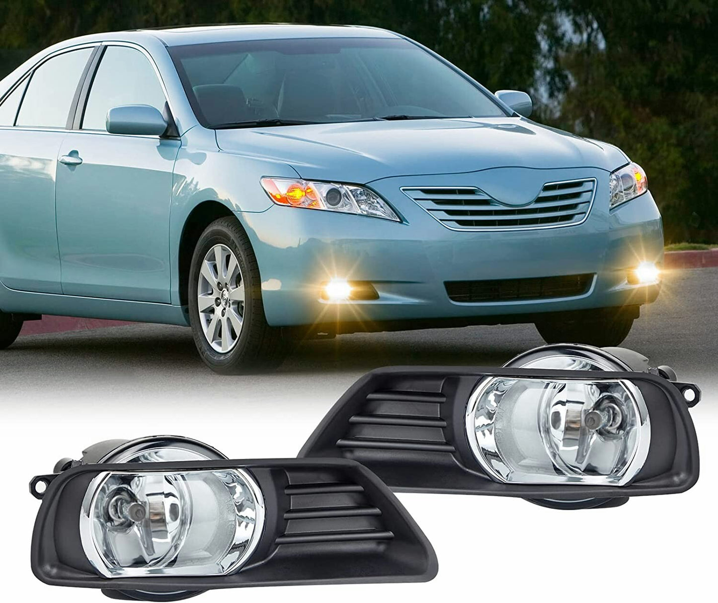 Suitable for 2007-2009 for Toyota for Camry front bumper fog light left + right + switch + wiring