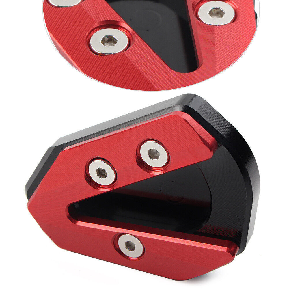 for YAMAHA YZFR6 2017-2021 Aluminum kickstand Foot Support Side Pad Red