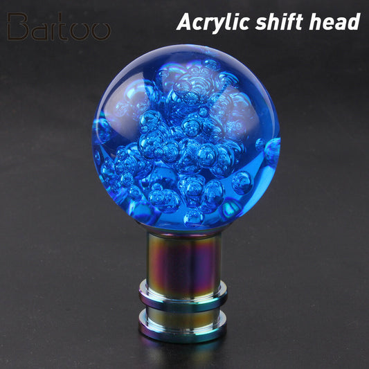 33mm Shift Knob Ball Manual Transmission Gear Shift Knob Crystal Bubbles Acylic