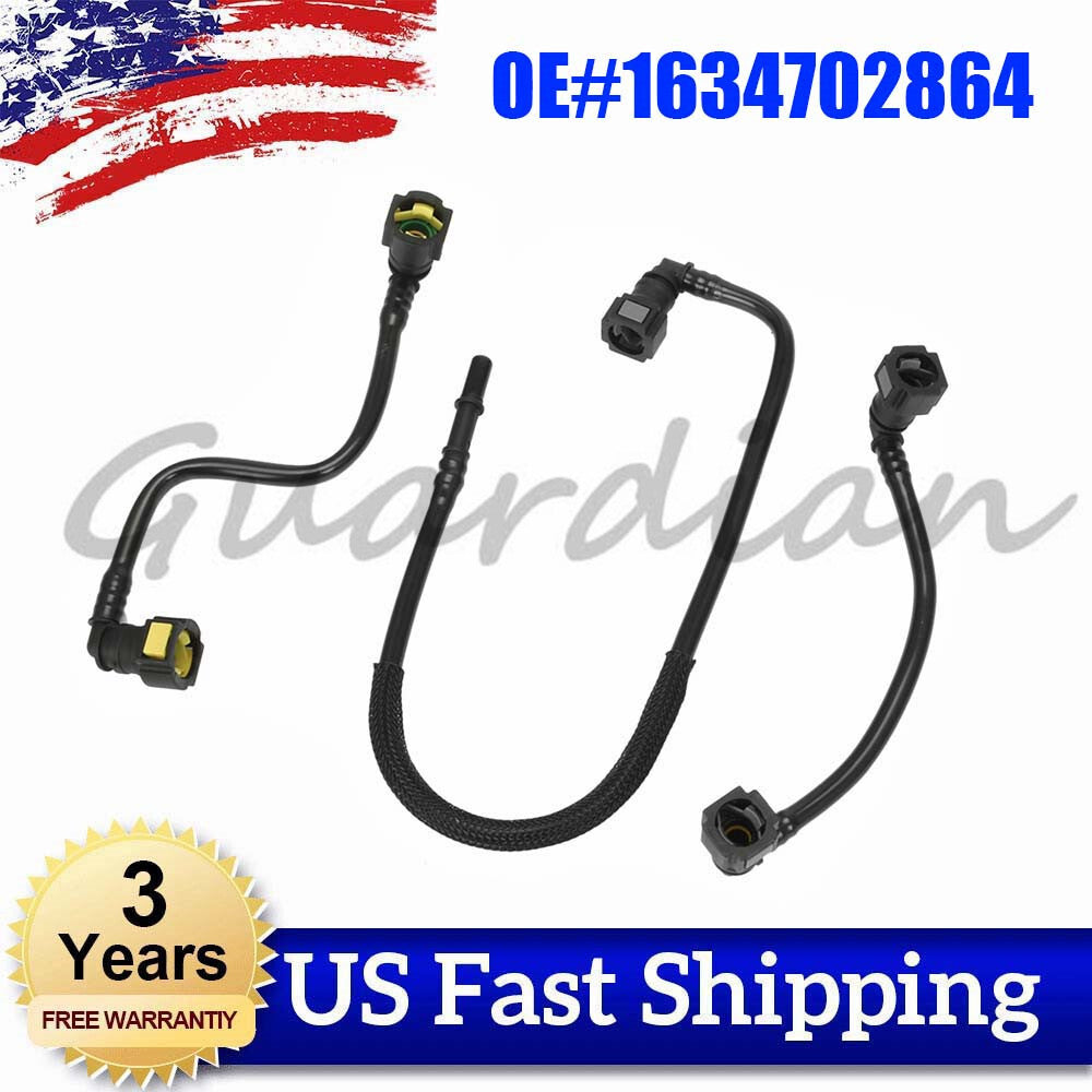 3x 1634702864 New Fuel Line Hose Kit for MERCEDES-BENZ ML320 ML350 ML430 ML500