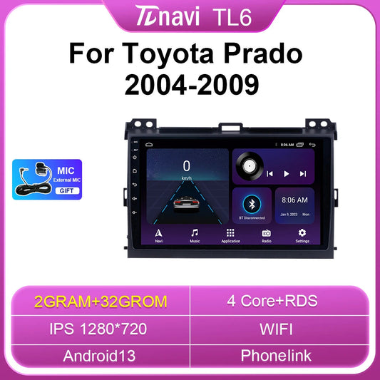 for Toyota for Land Cruiser Prado 120 LC120 04-09 Car Radio Video Player GPS Screen