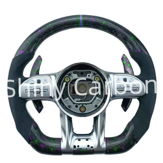Forged carbon fiber steering wheel for AMG C63 E63 CL63 S63 G63 CLA GLE upgrade