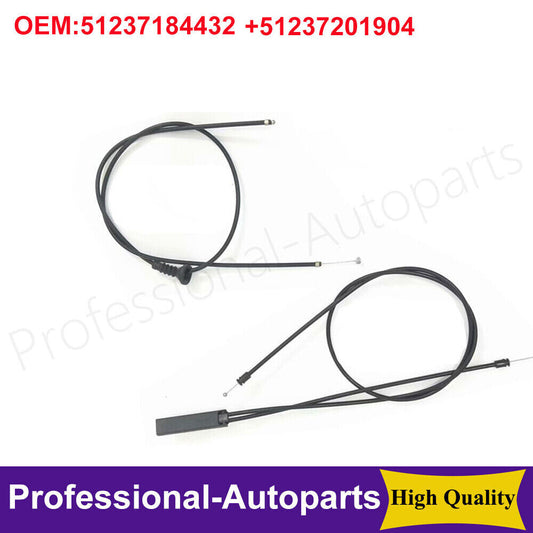 Front + Rear Cover Latch Release Cable for BMW E88 E93 E82 120i 320i M3 X1