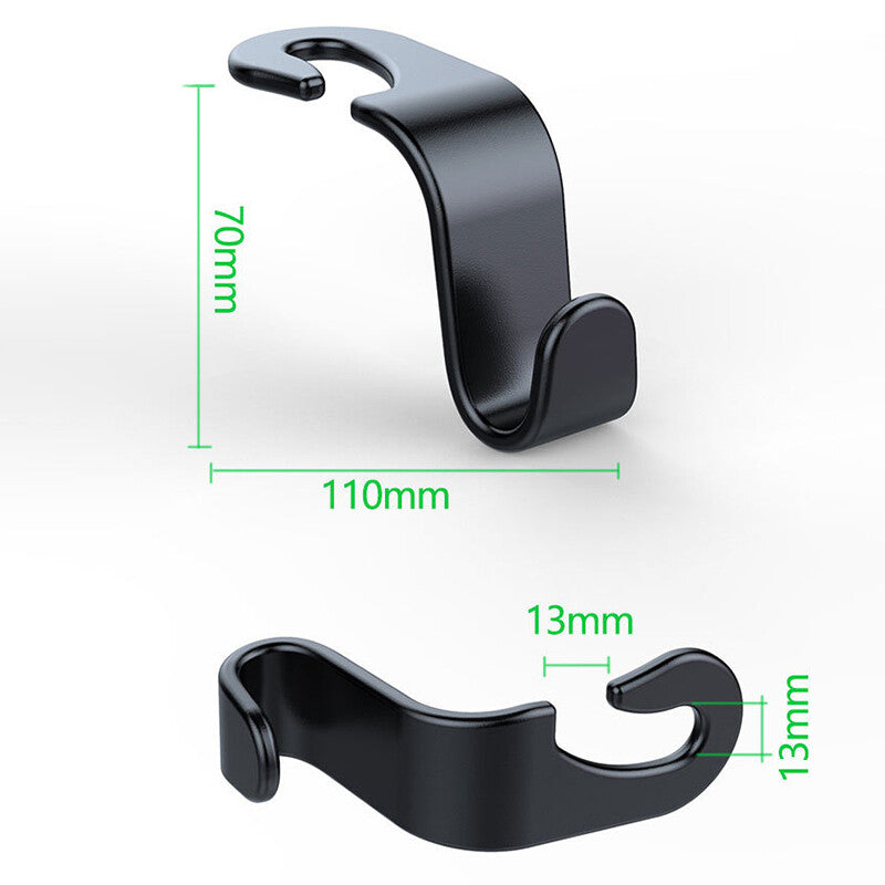 2 Packs Car for Seat Front Back Headrest Hooks Truck Coat Purse Bag Hanger Holder