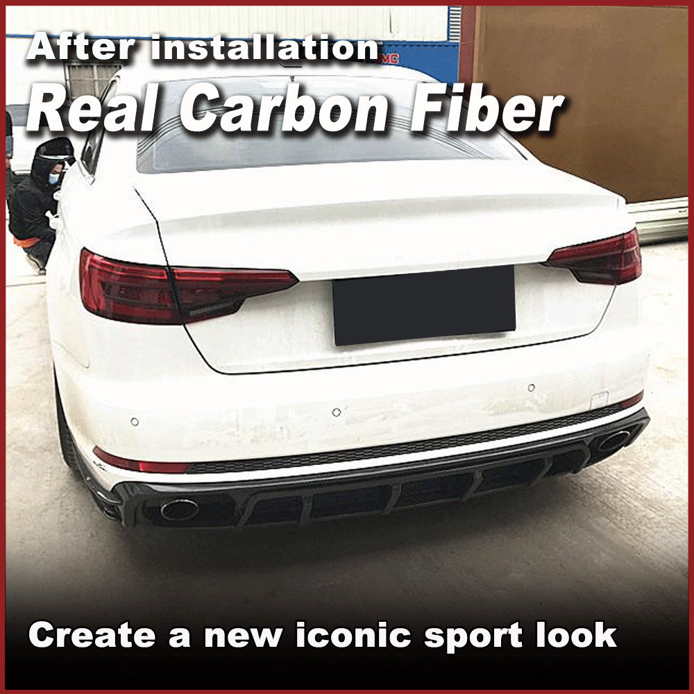 REAL Carbon Rear Bumper Diffuser Lip Splitters Fit for Audi S4 Sedan 2017-2018