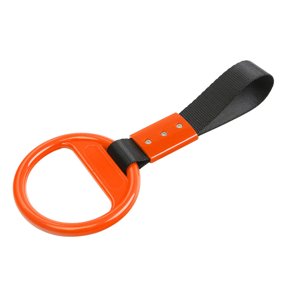 1Pcs Orange Round Ring Train Bus Handle Hand Strap Drift Charm Tools Black Belt