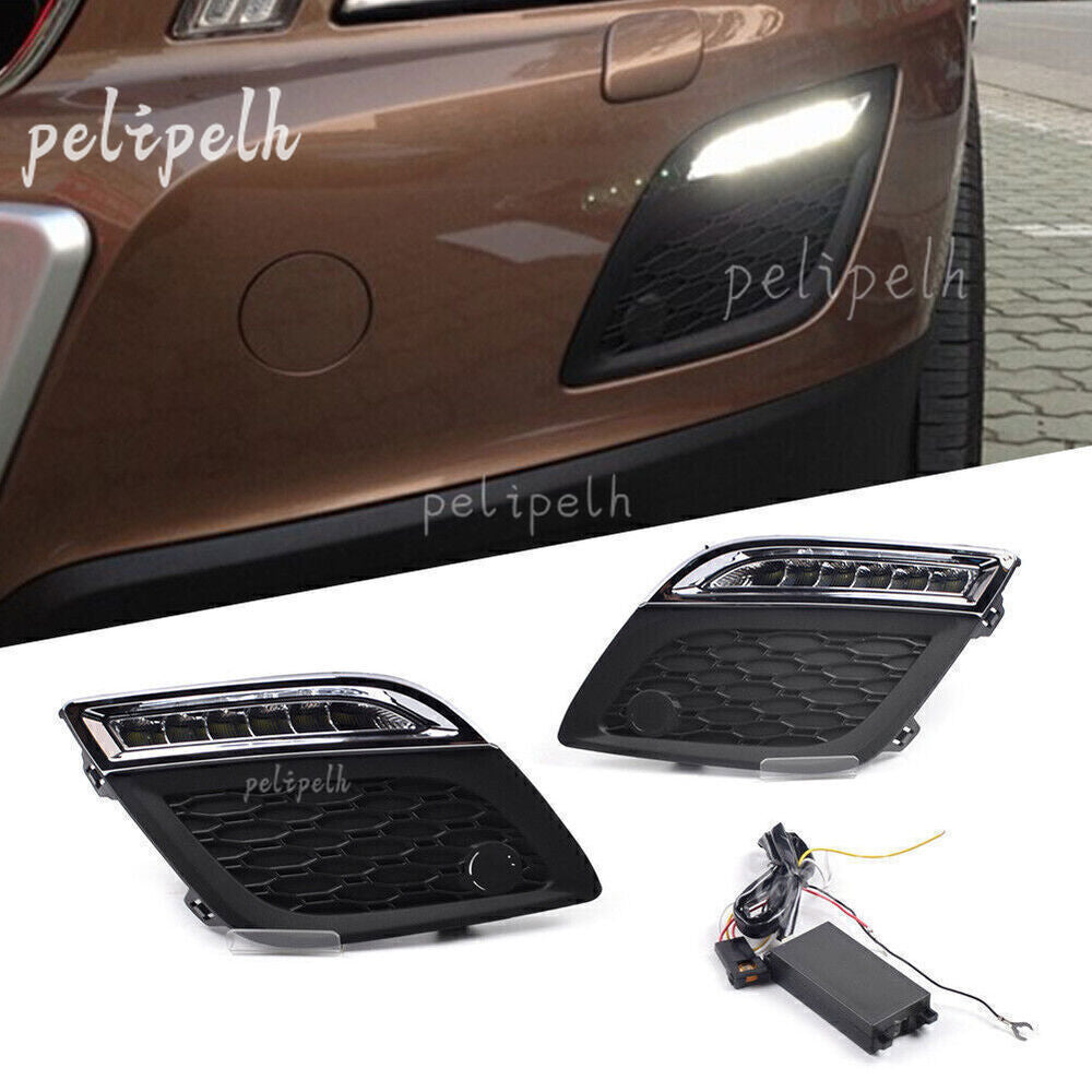for Volvo XC60 2011-2013 Pair LED Daytime Running Lights Fog Lamp DRL Replace 2x