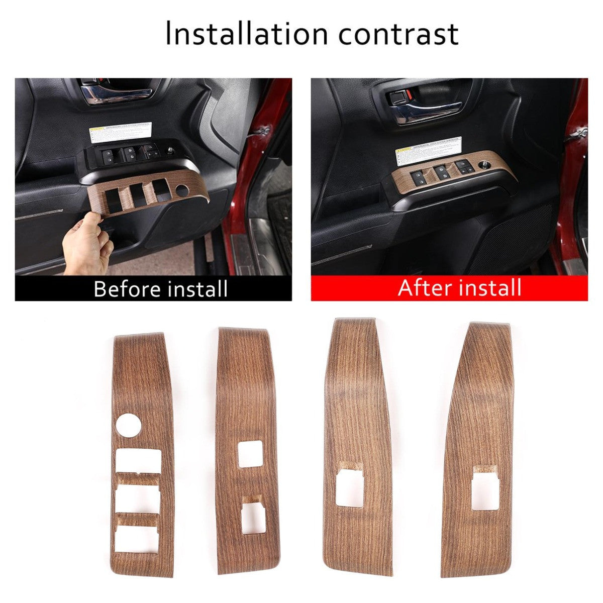2 Carbon fiber rear side window louver cover trim for Mazda MX-5 2016-23