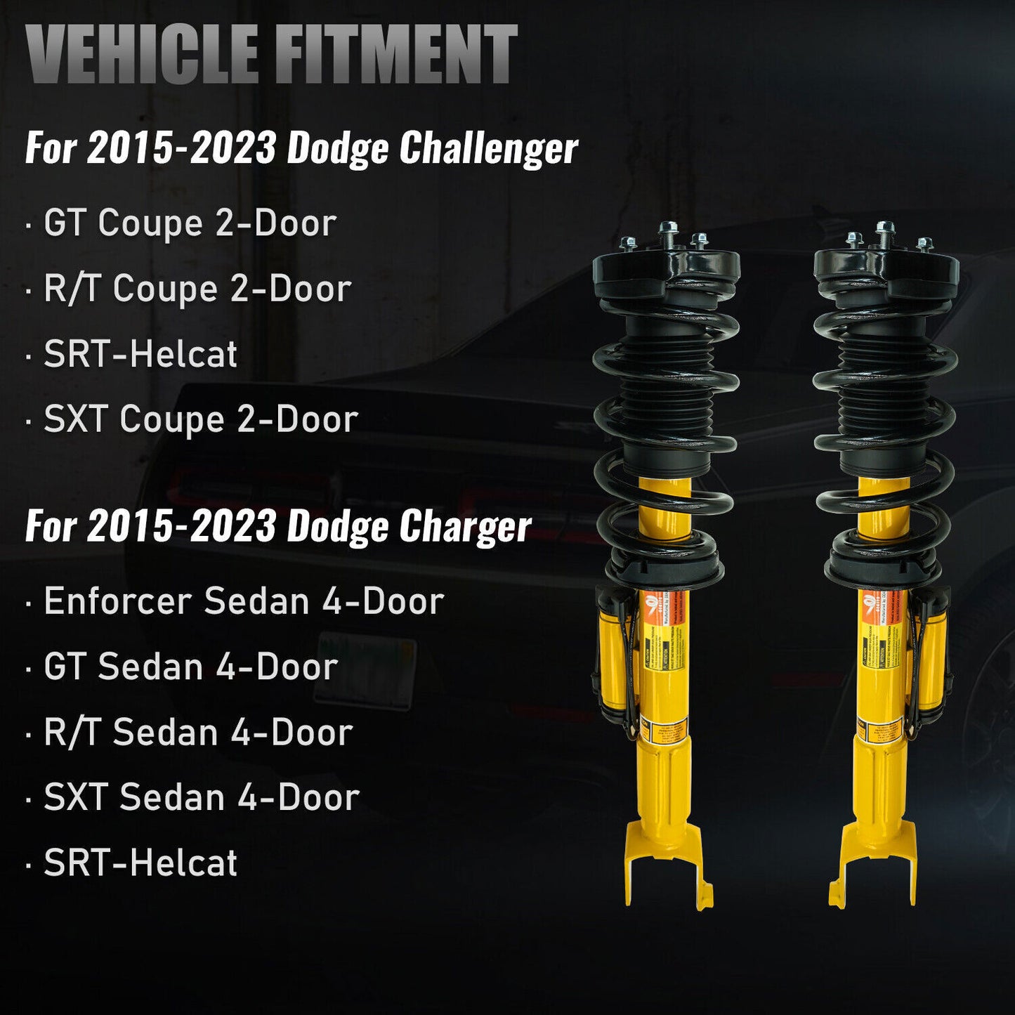 2 right rear shock absorber struts with VDC, suitable for BMW X5, X6, E70, E71 (2007-2014).