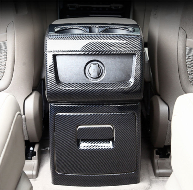 for Kia Carnival 22-23 Carbon Fiber Rear Air Outlet Anti-kick Panel Trim Kit 5x