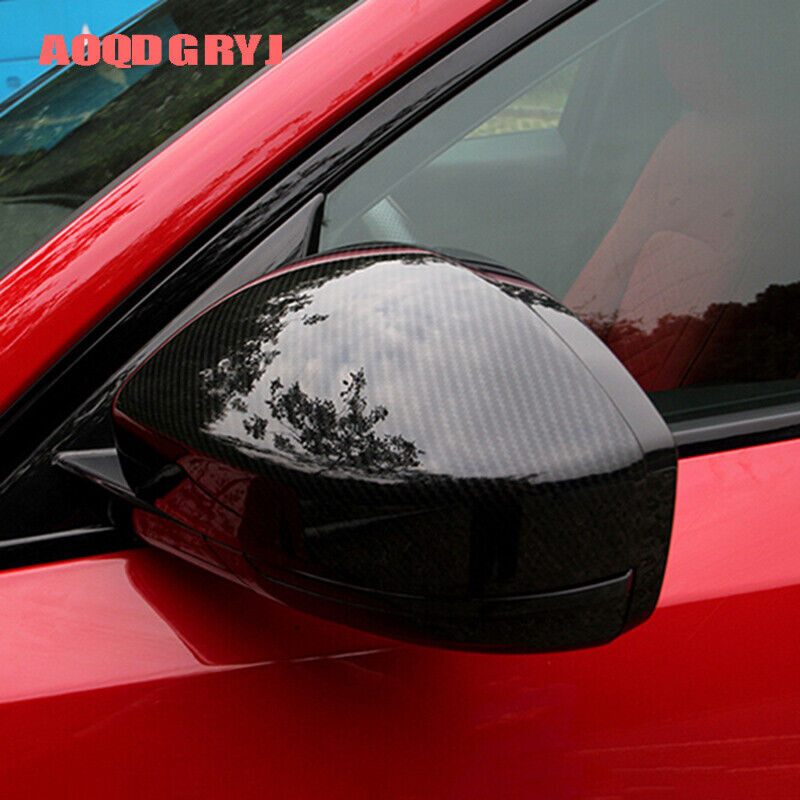 for Jaguar E-PACE 2018-2019 Carbon Fiber ABS Side Mirror Rearview Trim Cover Cap