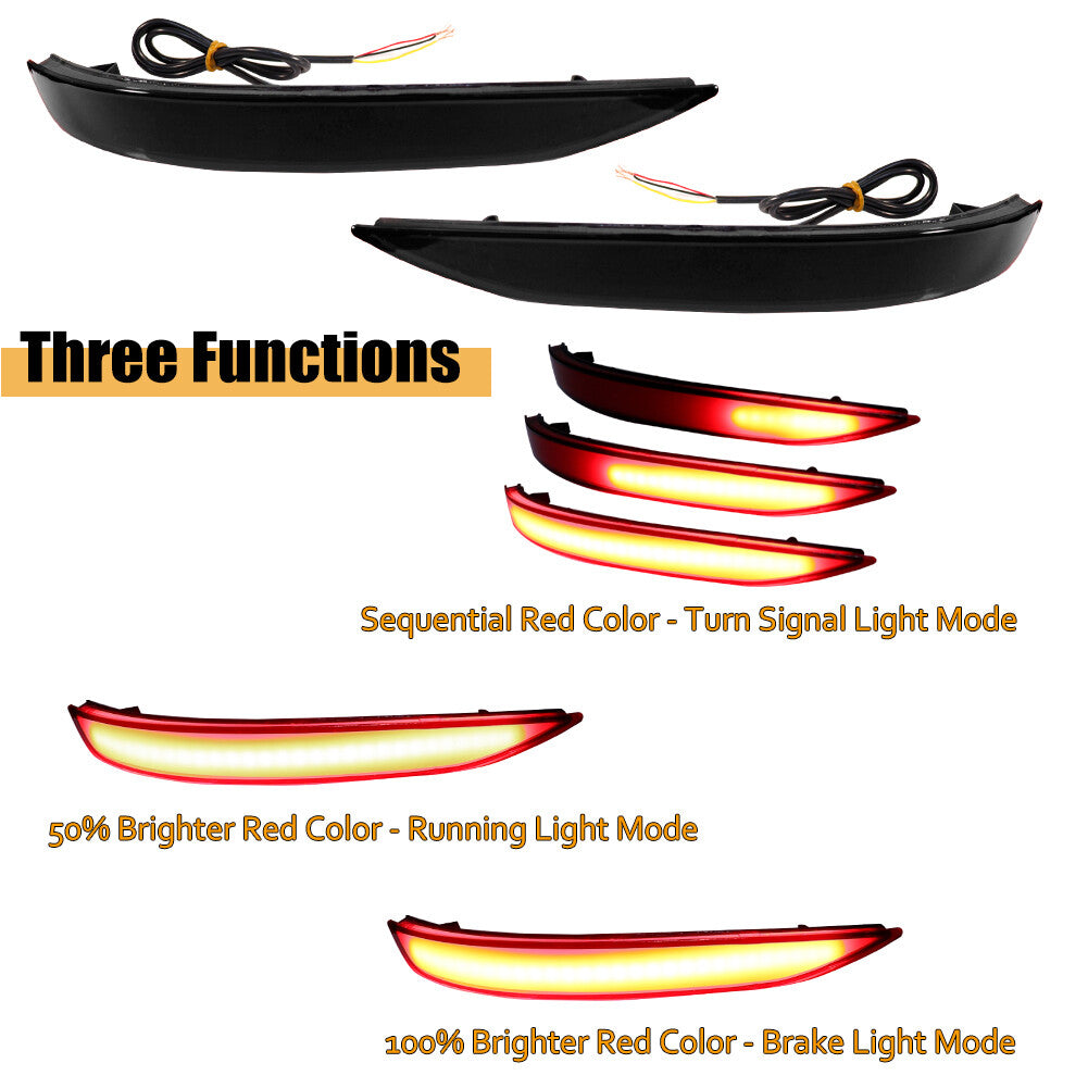 Smoked bumper reflector turn signals suitable for 18-20 for Chevrolet Equinox Reear LR