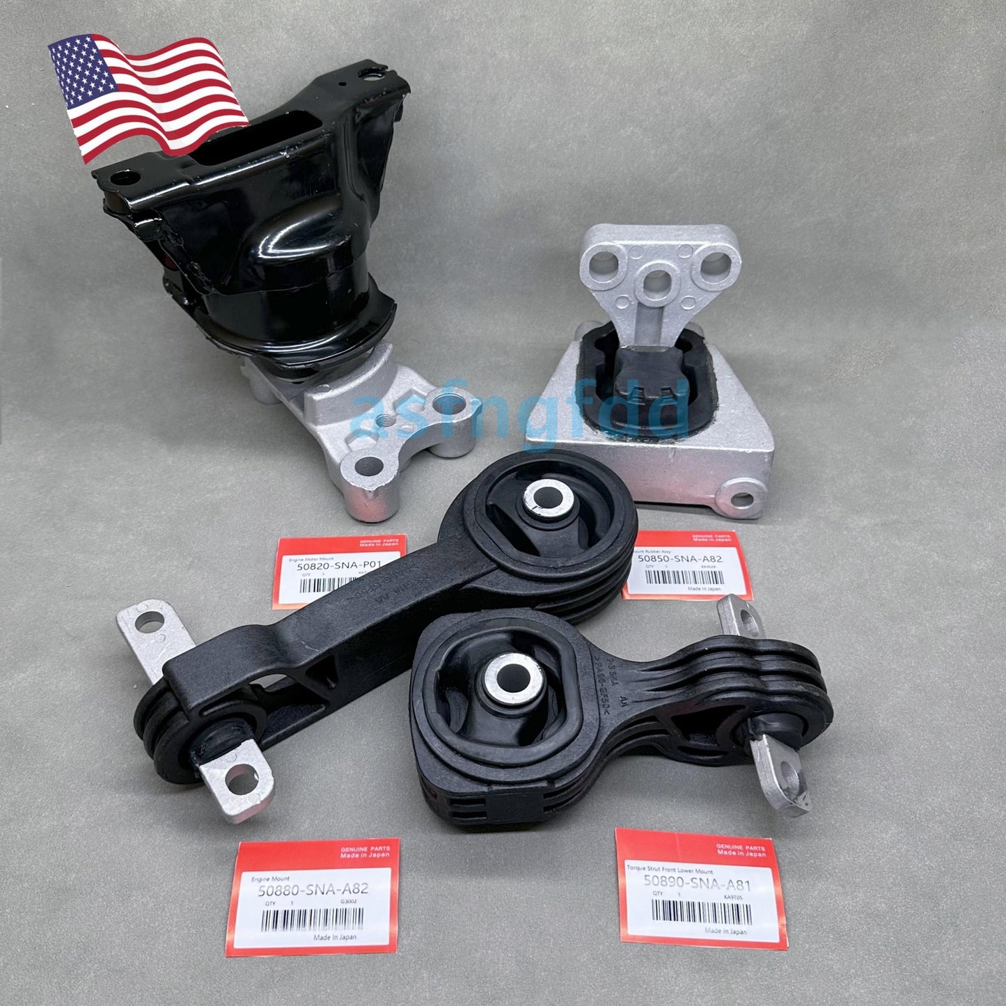 Equipment Manufacturer ( ) 4 Engine, Motor, and Transmission Mount Kit for 06-10 for Honda for Civic 1.8L Automatic Inverter