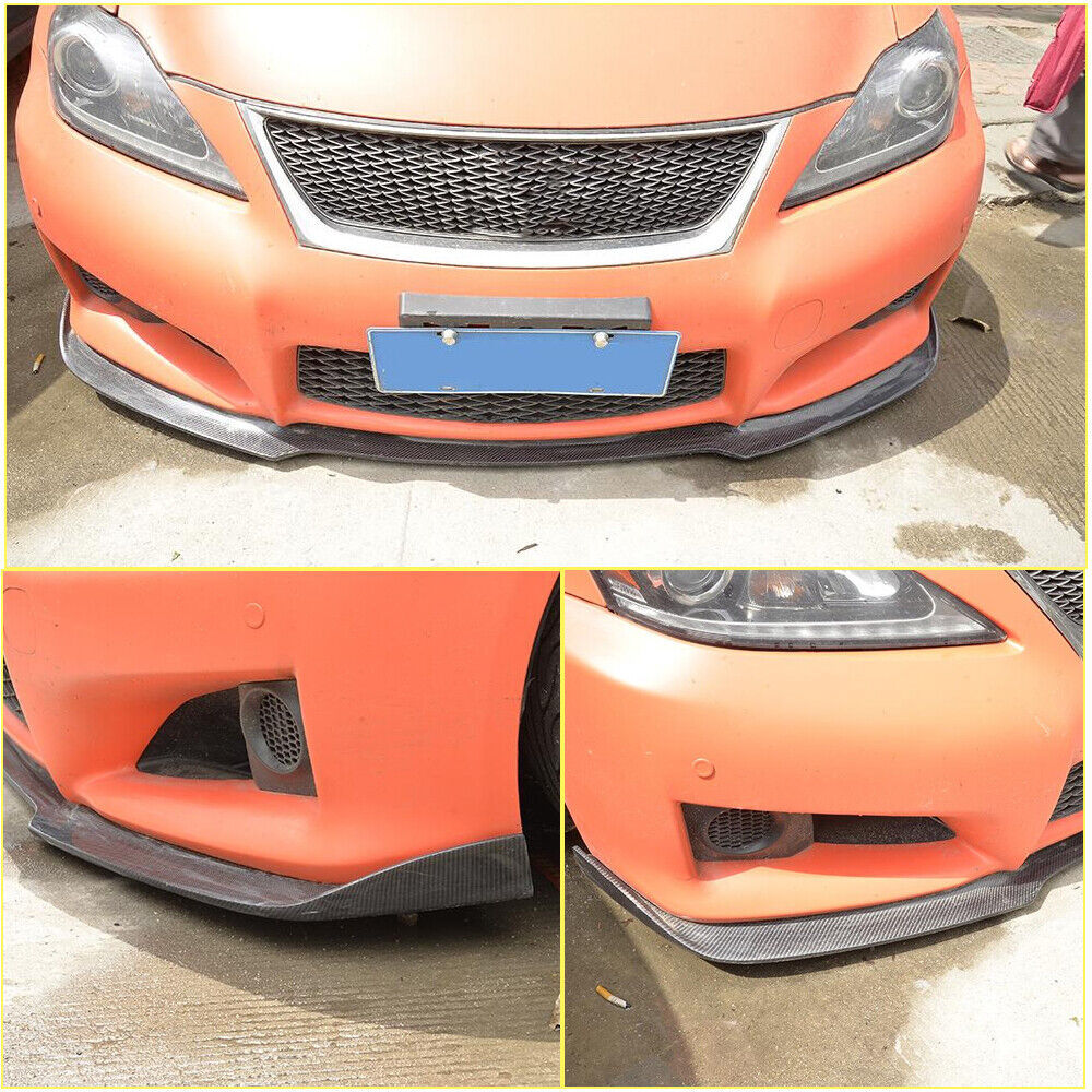 Front Bumper Lip Spoiler Fit for LEXUS IS F Sedan 4-Door 2011-2012 Real Carbon
