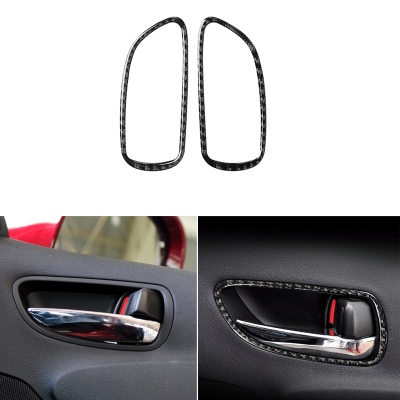2Pcs Carbon Fiber Front Door Handle Cover Trim for Lexus IS250 300 350 2006-2012