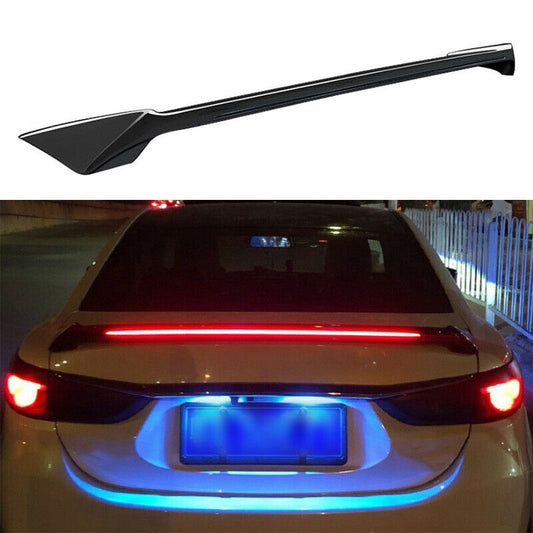 Fit for Mazda 6 Atenza 2014-2020 Sedan Black Rear Trunk Spoiler Wing W/LED Light