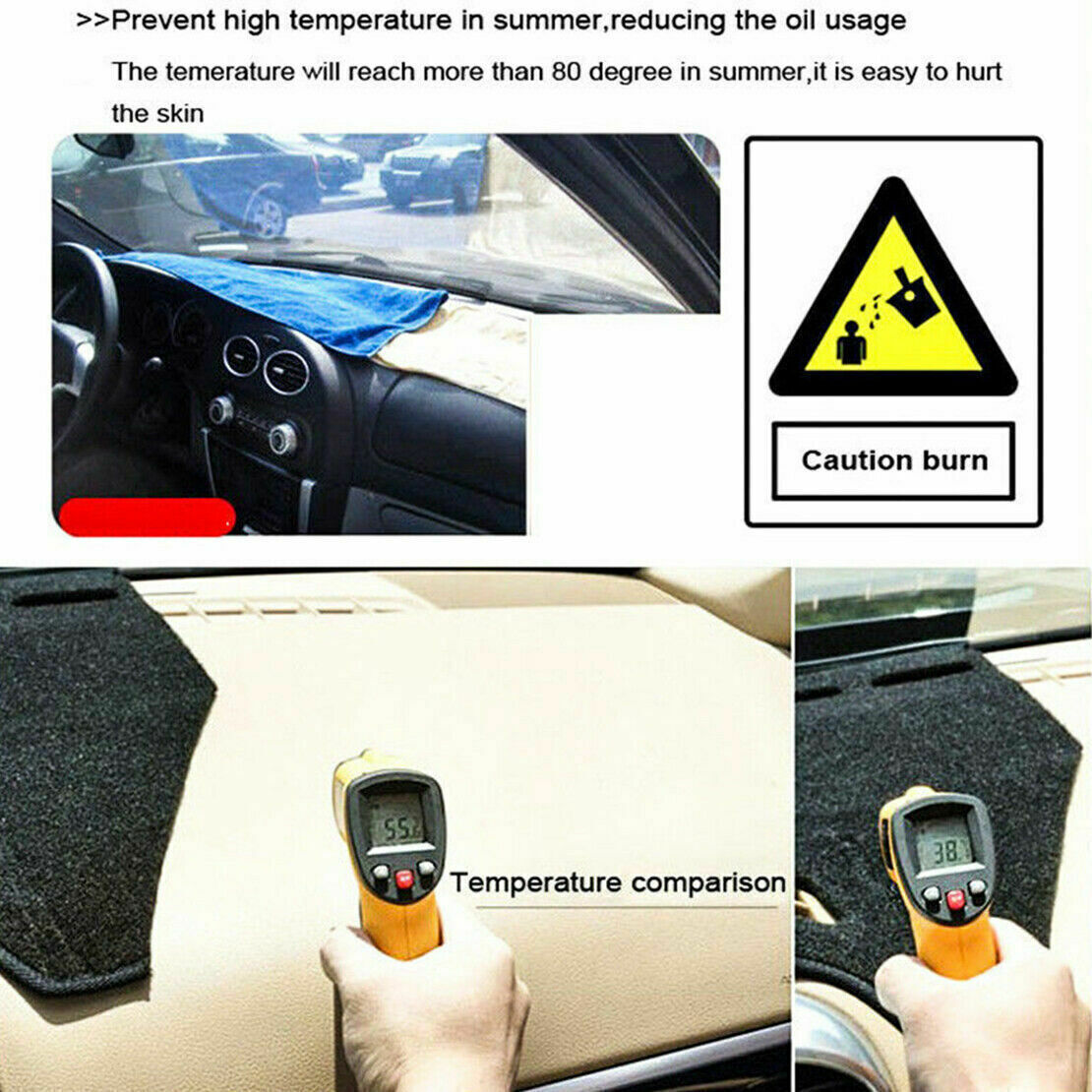 1X Inner Dashboard Dash Mat Non-slip DashMat Sun Shade for Mazda 6 Atenza 19-21