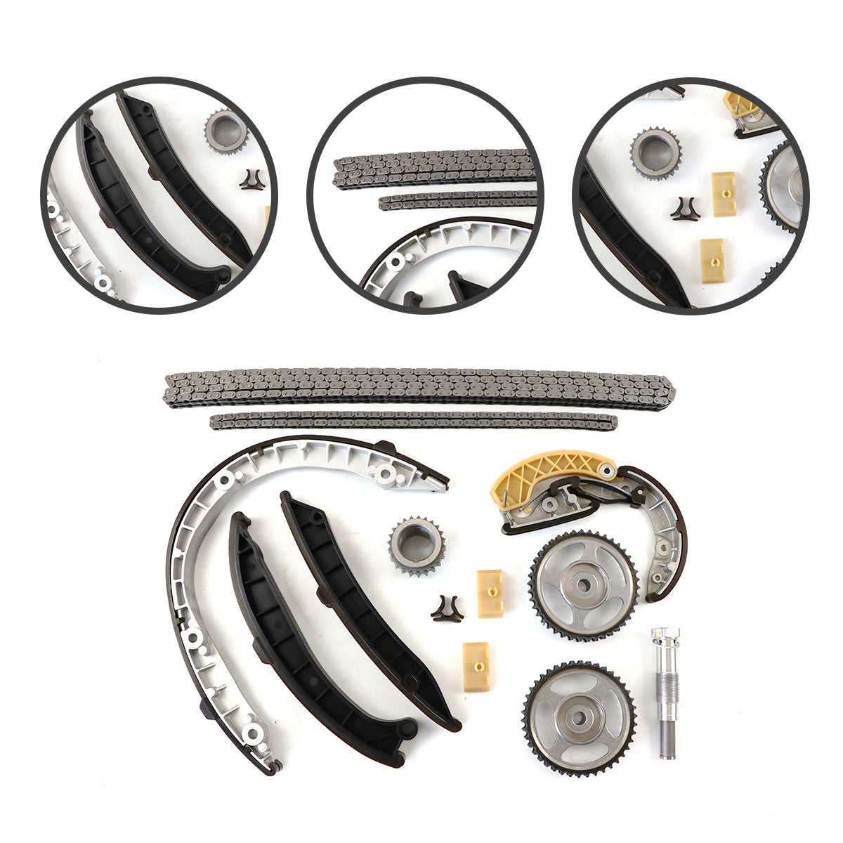 Engine Timing Chain Tensioner Guides Kit Fits for Porsche for Cayenne Macan S GTS V6