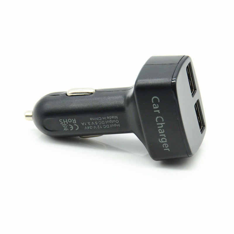 Car Dual USB Port Red LED Monitor Voltmeter Ammeter Display Thermometer Charger