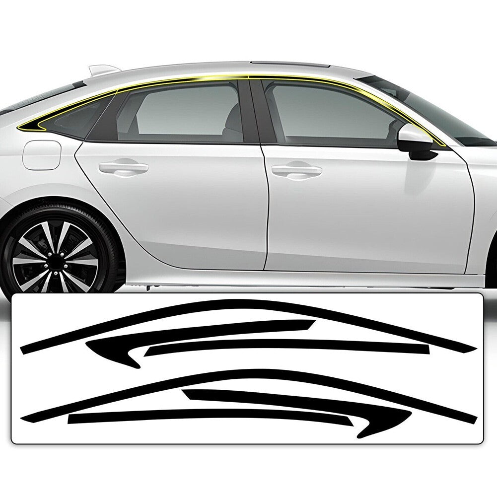 for for Civic Sedan 2022 2023 Side for Window Chrome Delete Cover Decal