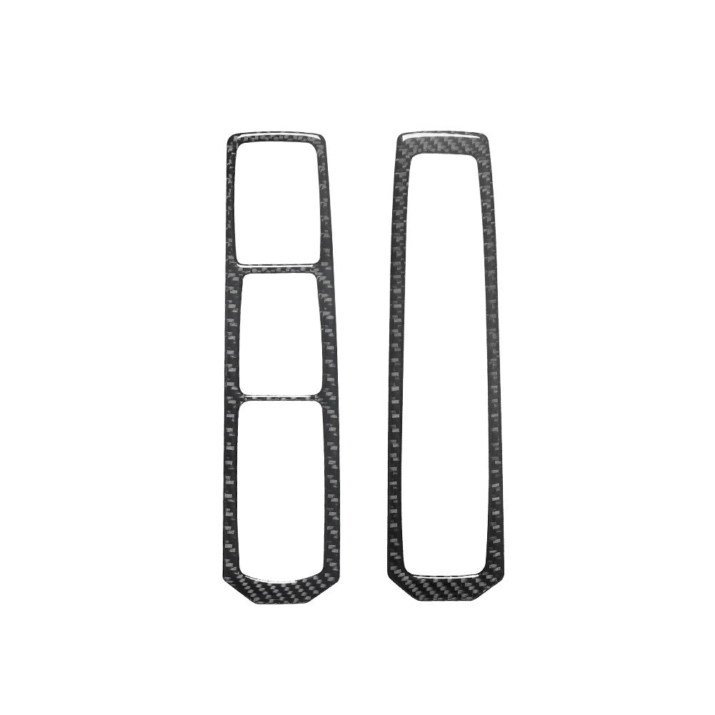 2x Carbon Fiber Front Window lift Control Cover Trim for Cadillac CTS 2003-2007