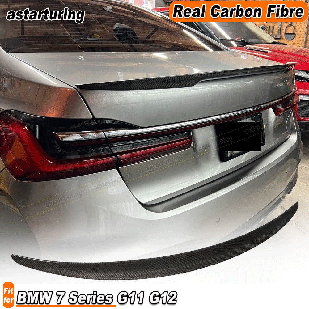 Fit for BMW 7 Series G11 G12 2015-2023 Rear Trunk Spoiler Wing REAL CARBON FIBER