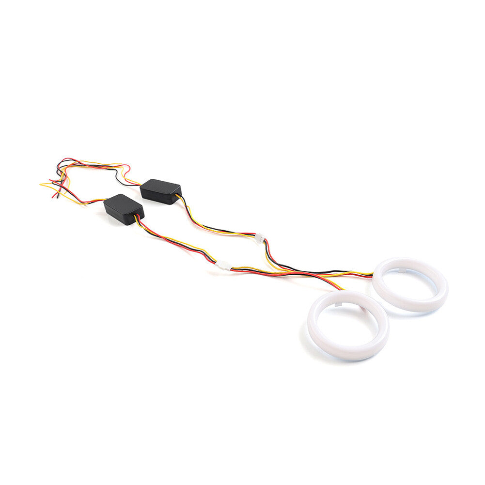 95mm white amber switch LED angel eye halo car headlight modification