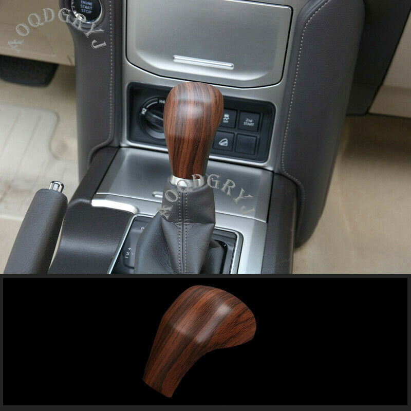 for Toyota Prado 150 2018-2021 Wood Grain Interior Gear Shift Knob Cover Trim