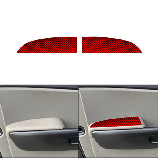 Red Carbon Fiber Front Door Panel UP Sticker Trim Cover for KIA Sedona 2015-2016