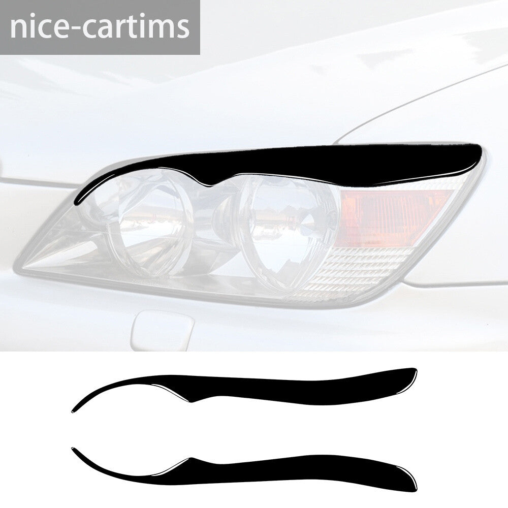 Piano Black Headlight Eyebrow Trim for Lexus IS300 IS200 RS200 ALTezza 1998-2005