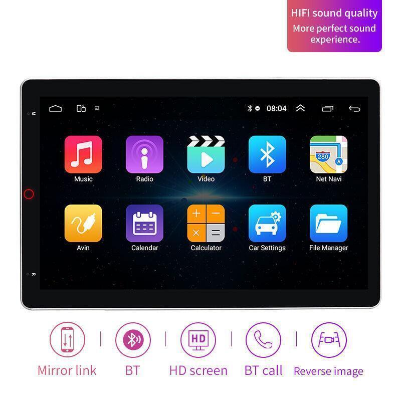 Rotatable 11 Android 9.1 Screen Car GPS MP5 Player Wifi BT Radio Video 1G+16G
