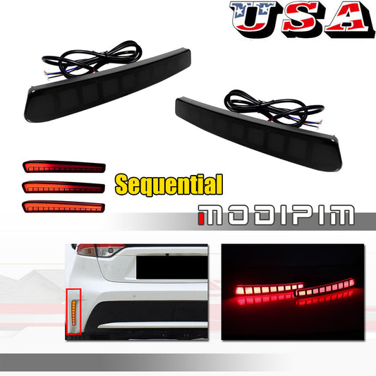 LED rear bumper brake lights with turn signals are suitable for 2020 and 2021 for Toyota for Corolla .