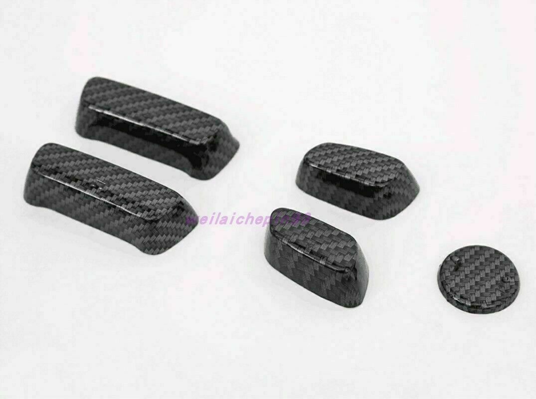 Carbon Fiber for Seat Adjustment Button Cover Trim for Toyota Highlander 2014-2019