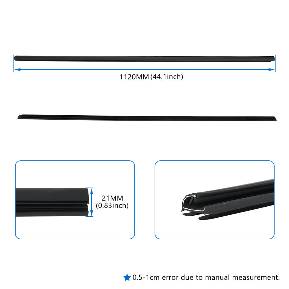 Left  Right Exterior Door Window Glass Trim Set for Honda for Civic Coupe 2Dr 06-11