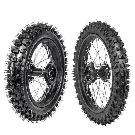 60/100-14 and 80/100-12 front and rear tire rims are suitable for scooters with a 110cc or 125cc caliber.