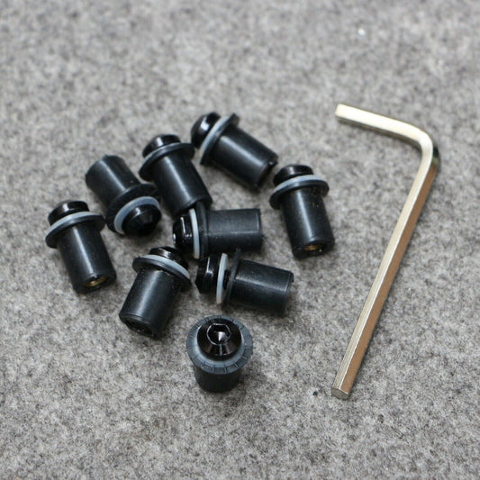 10PCS Windscreen Windshield Bolt Screw Kit Fit For ZZR600/1100 -X300 1000