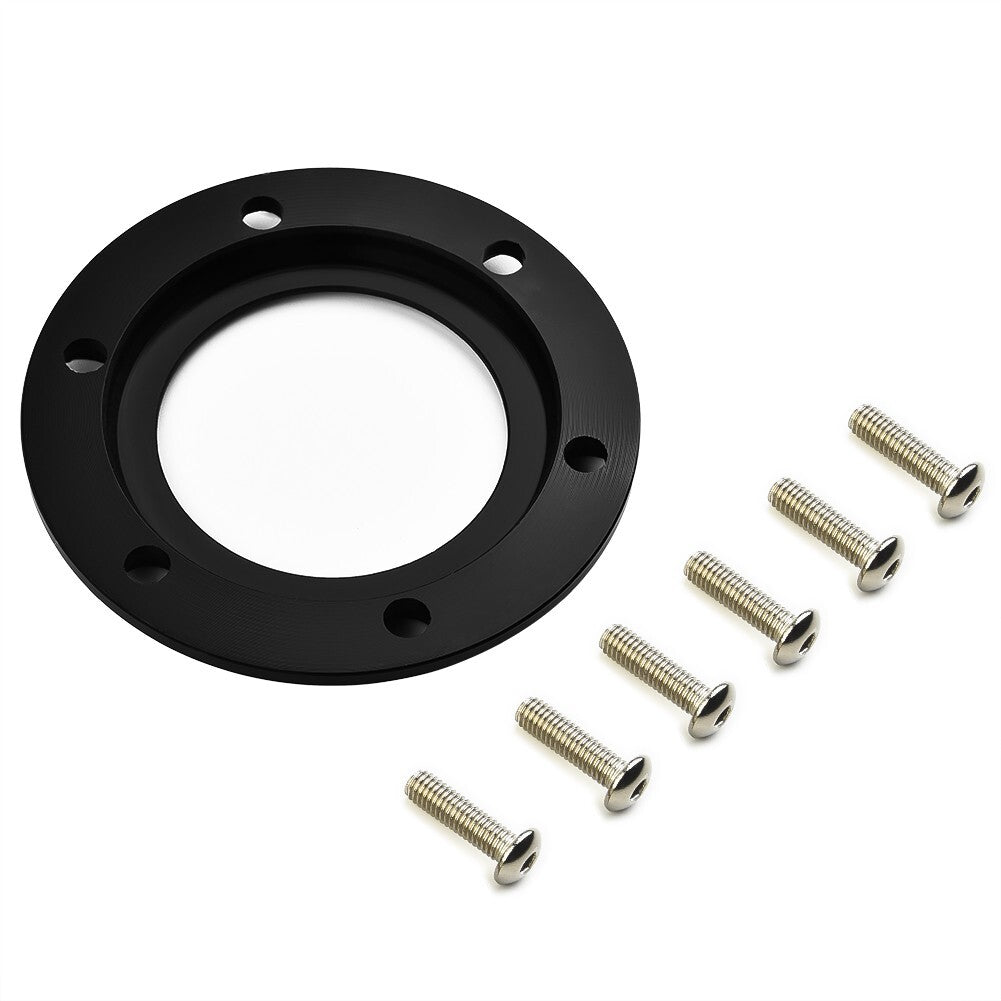 Steering Wheel Horn Button Black Center Ring6 Bolts Set For NRG Racing Car