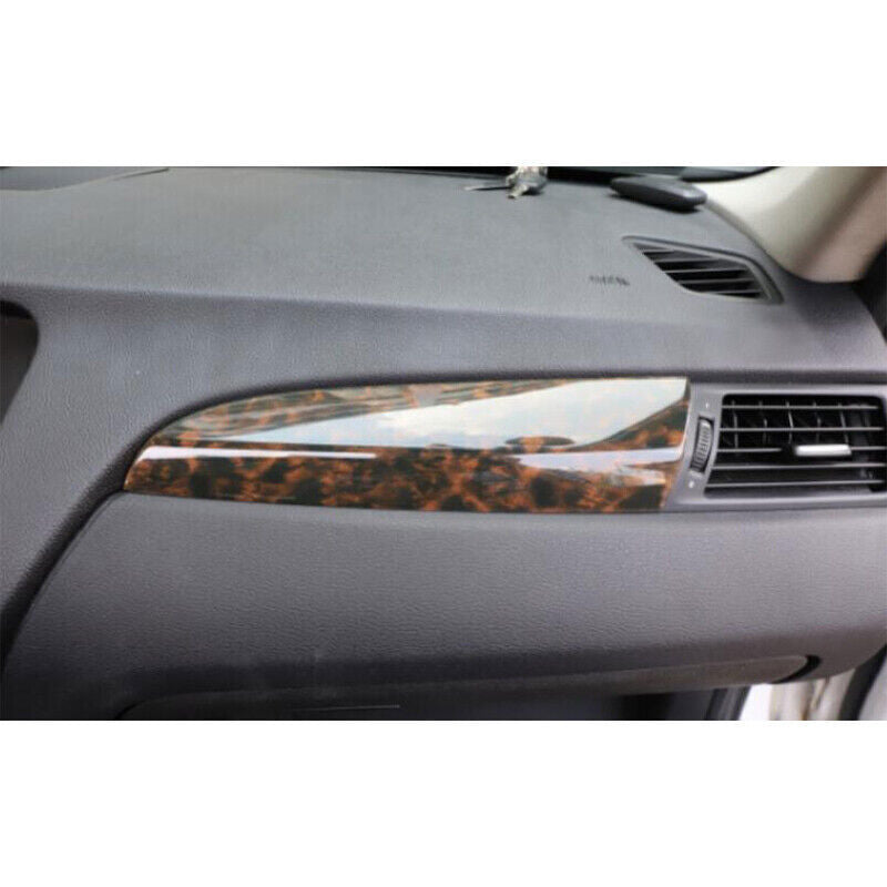 Fit for BMW X3 F25 2014-2017 Wood Grain Inner Console for Co -Pilot Strip Cover Trim
