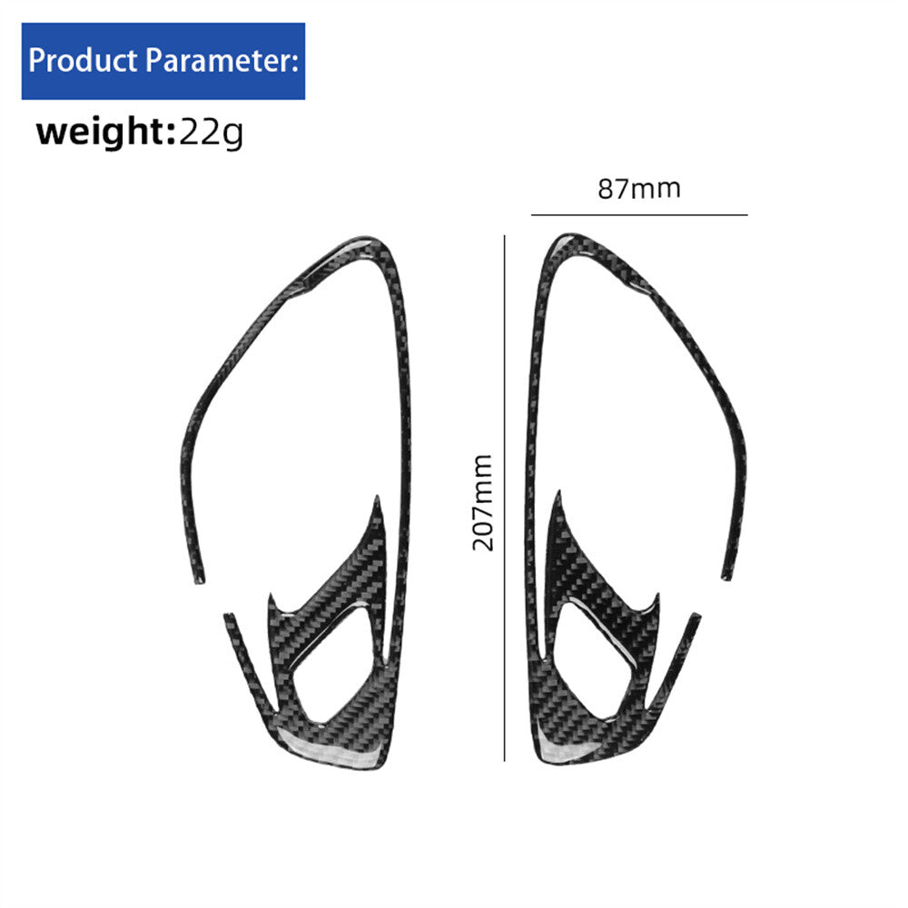 2¡ÁCarbon Fiber Interior Door Handle Panel Cover Fit for Chevrolet Camaro 2016-23