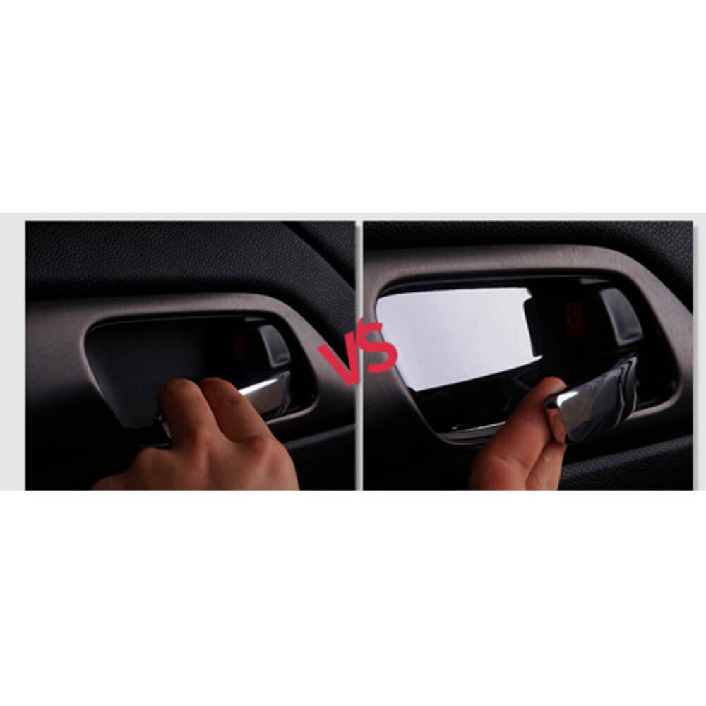 4pcBlack Titanium Steel Inner Door Bowl Cover Trim Fit for Honda Accord 2014-17