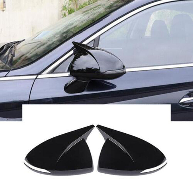 for Hyundai Sonata 2020-23 Bright black OX Horn Side Rear View Mirror Cover Trim