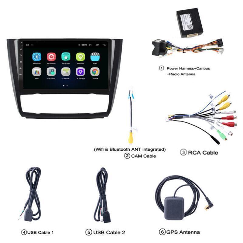Radio GPS Carplay WiFi FM 9 Android 11 2+32GB for BMW E81 E82 E87 E88 Auto AC