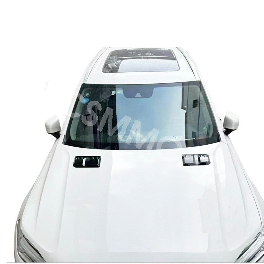 Engine Hood Fake Air Outlet Vent Waterproof Trim Glossy Black Car Accessories