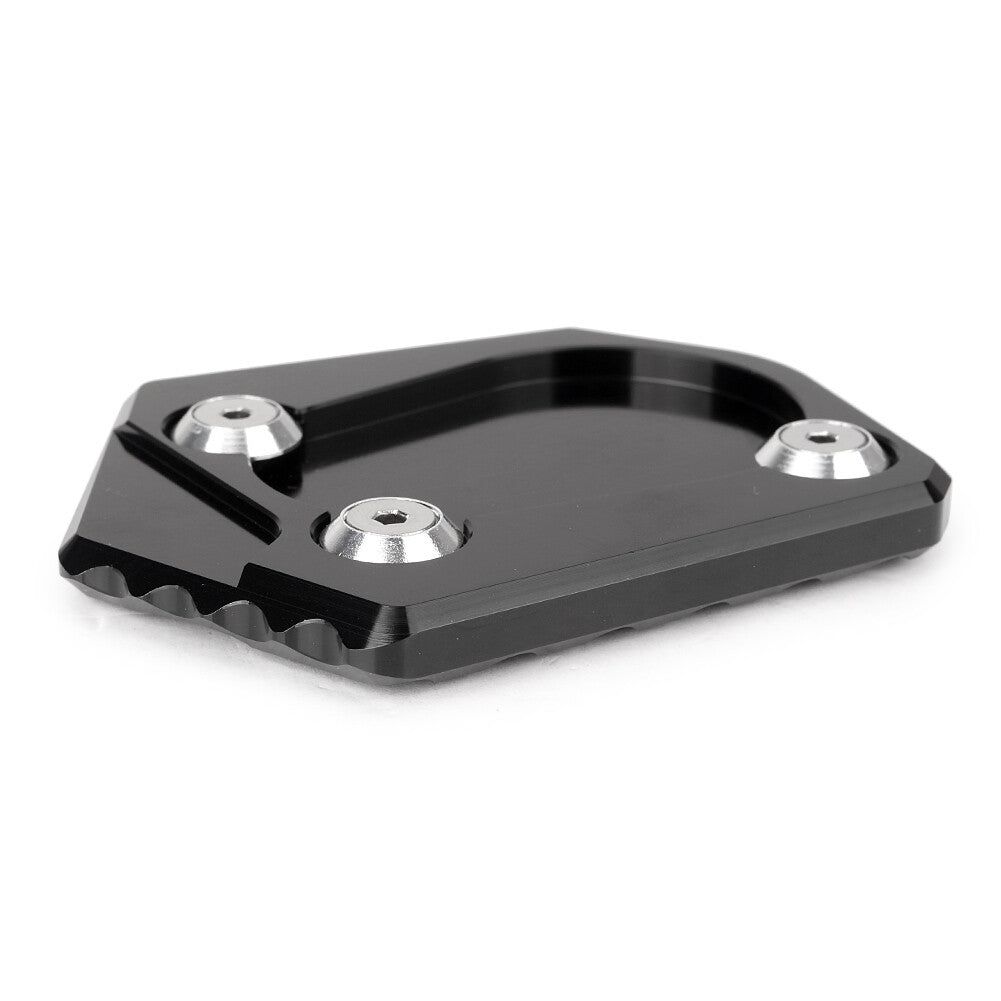 1x Black Side Stand Kickstand Plate Pad for BMW R1200RT R Nine T R1200ST R900RT