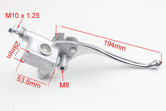 7/8 Right Brake Master Cylinder Lever GY6 50cc 125cc 250cc Pit Bike ATV Scooter