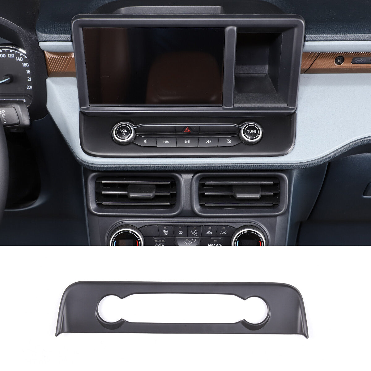 2-Piece Matte Black Front Grille V-Shaped Cover Ring for Alfa Romeo Giulia 2017-20